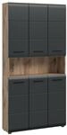 xonox.home &ndash; Mehrzweckschrank Ice 90x185x30 cm in Korpus Nox Oak Nachbildung und