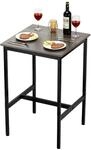 VEVOR Bartisch Bistrotisch Kneipentisch mit Metallrahmen, Kleiner K&uuml;chentisch