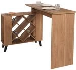 Mendler Bartisch HWC-M45, Stehtisch Thekentisch Weinregal Weinschrank,...