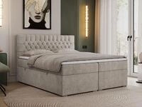 MKS MEBLE Boxspringbett 200x200 cm mit Bettkasten, Premium Multipocket Matratze...