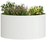 vidaXL Pflanzenring 5 pcs Wei&szlig; 40 x 40 x 20 cm Kaltgewalzter Stahl, Runder