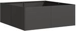 vidaXL Pflanzk&uuml;bel Schwarz 80x80x30 cm Stahl, Pflanzschale,