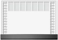 SIGEL H6365 Papier-Schreibtischunterlage mit Schutzleiste DIN A2, Kalender 2026 2027,