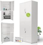 Juskys Aktenschrank aus Metall &ndash; 180x80x40 cm abschlie&szlig;barer B&uuml;roschrank aus