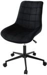 ML-Design B&uuml;rostuhl, Schwarz, Sitzfl&auml;che aus Samt, Metallgestell,...