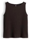 OPUS Damen Top | Jerseytop in Rippstruktur Regular Fit Affogato, 36