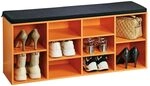 Kesper Schuhschrank mit Sitzkissen, Material: Spanplatte, funiert, Ma&szlig;e: B 103,5 x H
