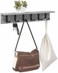 vidaXL Graue Sonoma Wandgarderobe aus Spanplatte 60 x 10,5 cm mit Metallhaken...