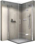 BERNSTEIN Duschkabine Eckdusche 8mm ESG Nano Echtglas Dusche mit 1 Dreht&uuml;r mit