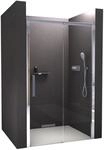 BERNSTEIN Nischendusche mit Schiebet&uuml;r Soft-Close 140x195cm DX906 Flexible...
