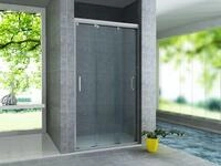 Aloni Nischent&uuml;r 3-teilig 90x200 cm, Duscht&uuml;r Nische mit 8 mm ESG Sicherheitsglas,