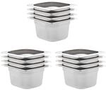 vidaXL 12x Gastronormbeh&auml;lter GN-Beh&auml;lter Gastronorm Edelstahl GN 1/6 100 mm