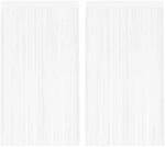 vidaXL 2X Fadenvorhang 140x250cm Wei&szlig; Fadengardine Vorhang T&uuml;rvorhang Gardine