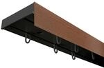 SN Deco - Vorhangschiene SH Set 2-l&auml;ufig schwarz 120cm, Gardinenschiene,...