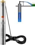VEVOR Tiefbrunnenpumpe, 370 W, 230 V, 50 Hz, 5,3 m&sup3;/h max. Durchfluss, 50 m max.