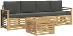 vidaXL Sofagarnituren Massivholz Akazie, Garten Lounge-Sofa, strapazierf&auml;hige