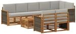 vidaXL Sofasets Massivholz Akazienholz Gartensofa, Modularer Abschnitt, moderne