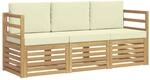 vidaXL Sofagarnituren Massivholz Akazie, Akazienholz-Sofa, Moderne...
