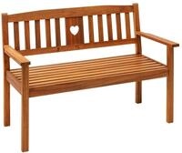 Dehner Gartenbank Heart, 2-Sitzer, 90 x 127 x 61 cm, FSC&reg;-zertifiziertes