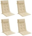 vidaXL Hochlehner Auflage 4 STK., Sitzkissen f&uuml;r Gartenm&ouml;bel Hocker Ottomanen,