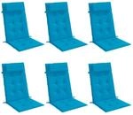 vidaXL Hochlehner-Auflagen 6 STK. Hellblau Oxford-Gewebe