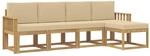 vidaXL Outdoor-Sofagarnitur mit Kissen 5 pcs Wei&szlig; und Beige, Garten Sofa Set,