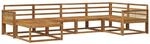 vidaXL Outdoor-Sofagarnitur 6 pcs Natur Massivholz Akazie, Patio-Sofa, Moderne