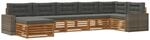 vidaXL Outdoor-Sofagarnitur mit Kissen 7 pcs Natur und Anthrazit,...