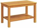 vidaXL Beistelltisch &Ouml;l-Natur 70 x 40 x 45 cm Massivholz Akazie, Gartentisch,