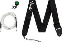 Fender Zubeh&ouml;r-Set &ndash; Kabel, Strumpff&uuml;ller, Stimmger&auml;t, Gurt