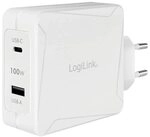 LogiLink GaN (Galliumnitrid) USB Steckdosenadapter, 1x USB-C mit PD...