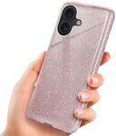 ONEFLOW Glitter Case f&uuml;r iPhone 16 Glitzer Handyh&uuml;lle mit Kameraschutz,...