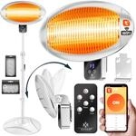 KESSER&reg; Infrarot Heizstrahler 2000W Terrassenstrahler mit WIFI & Fernbedienung 360&deg;