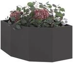 vidaXL Eckpflanzer Schwarz 60 x 60 x 35 cm Stahl, Garten und Terrasse, moderner