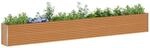 vidaXL Hochbeet Hellbraun 582 x 50 x 68 cm Verzinkter Stahl, Garten- und