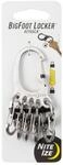 Nite IZE KLKBF-11-R6 Bigfoot Locker KeyRack, Karabinerkette mit 5