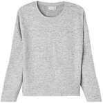 NAME IT M&auml;dchen Stick-Pullover mit Langen &Auml;rmeln Grey Melange 92