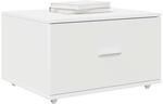 vidaXL Schubladenschrank Mit Rad Wei&szlig; 55 x 45 x 31 cm, Rechteckiger, moderner