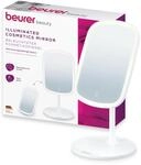 beurer BS 47 Kosmetikspiegel, Schminkspiegel mit Beleuchtung in 3 Lichtfarben, mit