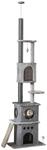 PawHut Kratzbaum Deckenhoch H&ouml;henverstellbar 225-255 cm Katzenturm mit 6...