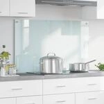 vidaXL K&uuml;chenr&uuml;ckwand Milch 100 x 60 cm Geh&auml;rtetes Glas, Stylisches...