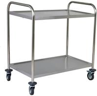 SARO Transportwagen &ndash; 2 Borde &ndash; Edelstahl &ndash; 50 kg Tragkraft &ndash; Light...