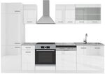 Vicco K&uuml;chenzeile R-Line, Wei&szlig; Hochglanz/Wei&szlig;, 300 cm | 8 Module &middot;
