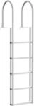 vidaXL 5-Stufen Dockleiter Silber 45 &times;11,5 &times;190 cm Aluminium, Leichte, Moderne