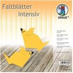 Ursus 3145119 - Faltbl&auml;tter Uni intensiv, maisgelb, ca. 20 x 20 cm, 65 g/qm, 100