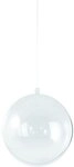 Rayher 3906637 Plastik-Kugel, 2tlg., 8 cm &oslash;, kristall