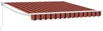 vidaXL Einziehbare Markise Orange und Braun 300 x 250 cm, Aluminium Rahmen...