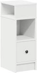 vidaXL Nachttisch mit Schublade Wei&szlig; 25x31x66 cm, Nachtschrank, Nachtkommode,