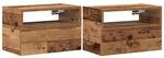 vidaXL Wand-Nachttische 2 STK. Altholz-Optik 45x26x28,5 cm, schwebender...
