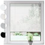 SONELLO Aluminium Jalousie 90cm x 220cm Wei&szlig; Alu Jalousie Klemmfix ohne Bohren